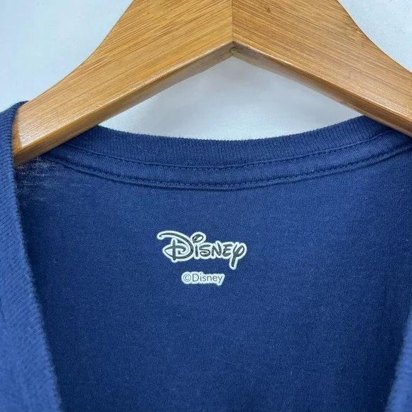 Disney T-Shirt Men's Size XL Navy Blue Mickey Mouse USA Flag Logo Cotton - Picture 5 of 9